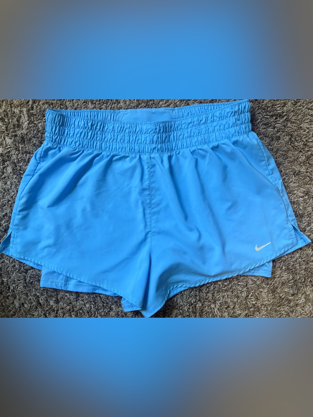 Nike Women's Light Blue Athletic Running Shorts